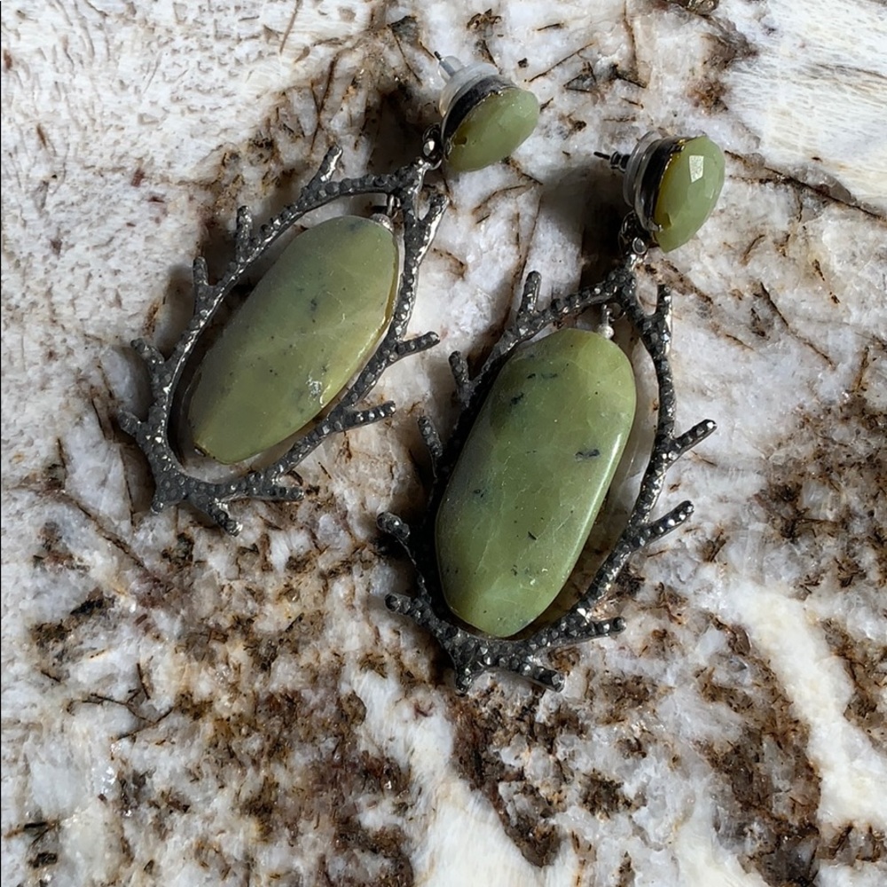 Modern Siman Tu Jade Earrings